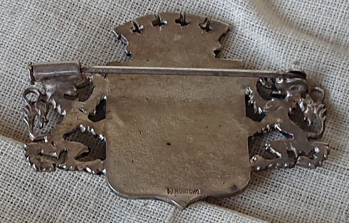 Broche Ancienne En Argent Du Pays Basque - Bijou Vintage "dans Son Jus" - Occasion Authentique