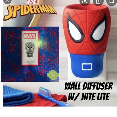Scentsy Spider-Man Wall Fan Diffuser Uses Pods air Freshener MARVEL $44 msrp NEW