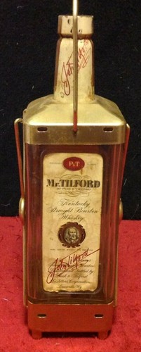 Único Vintage Park Tilford Bourbon Bar Botella Caja de Música Linterna Estante Hombre Cueva - Imagen 2 de 9