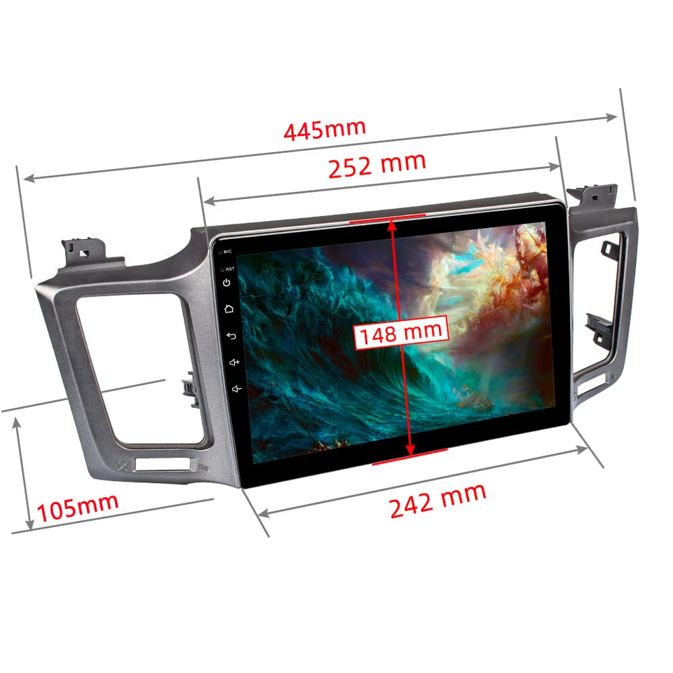 For Toyota RAV4 2013-2018 Android 13 Car CarPlay Radio GPS Stereo 32GB Head Unit - Image 2 of 4