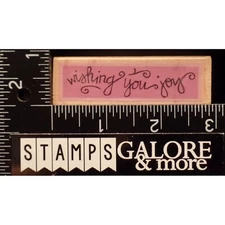 G-Studio Rubber Stamps WISHING YOU JOY SKETCHED SWIRLS #BIN-1