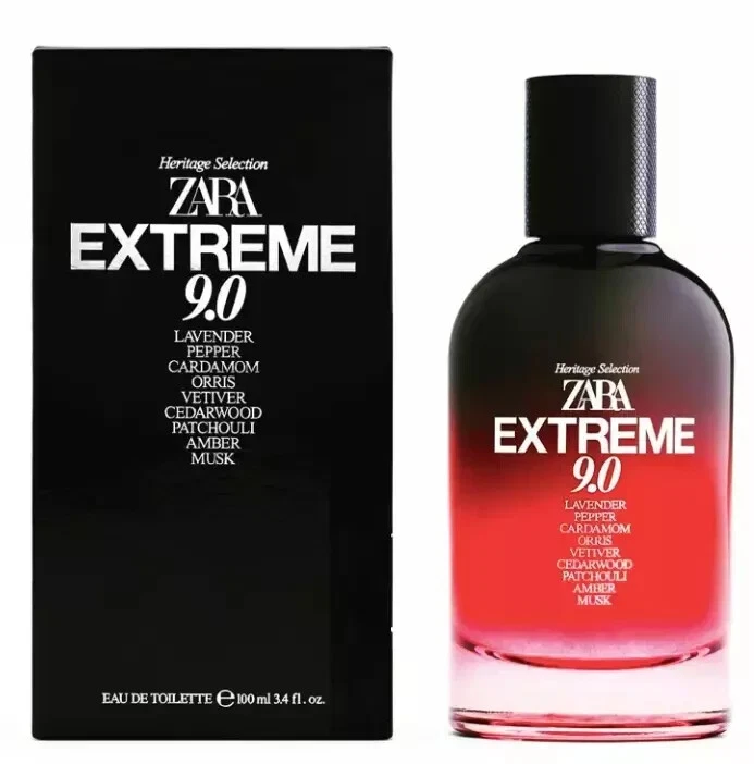 ZARA EXTREME 9.0 Eau De Toilette EDT Herrenduft Parfum Spray 100ml Neu
