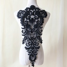 Beaded Wedding Dress Lace Applique Sequin Embroidery Floral Patch