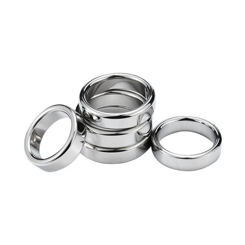 Anillo estirador de pene de acero inoxidable para hombres bolas de metal potenciador retraso eyaculación - Imagen 2 de 20
