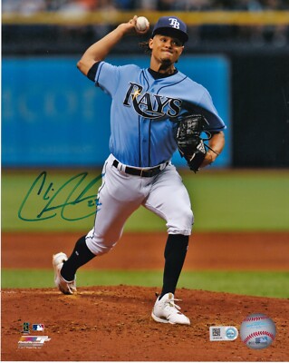 CHRIS ARCHER TAMPA BAY RAYS MLB AUTHENTICATED ACTION SIGNED 8x10