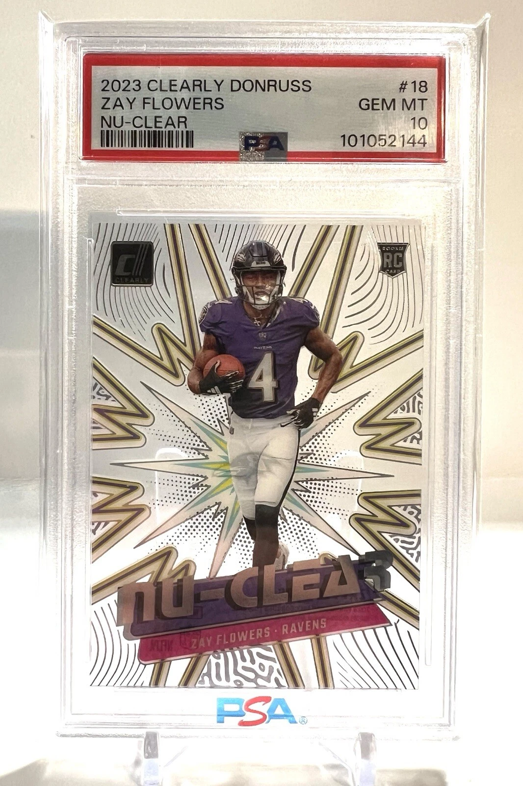 Zay Flowers Panini Clearly Donruss NU-Clear #18 Base