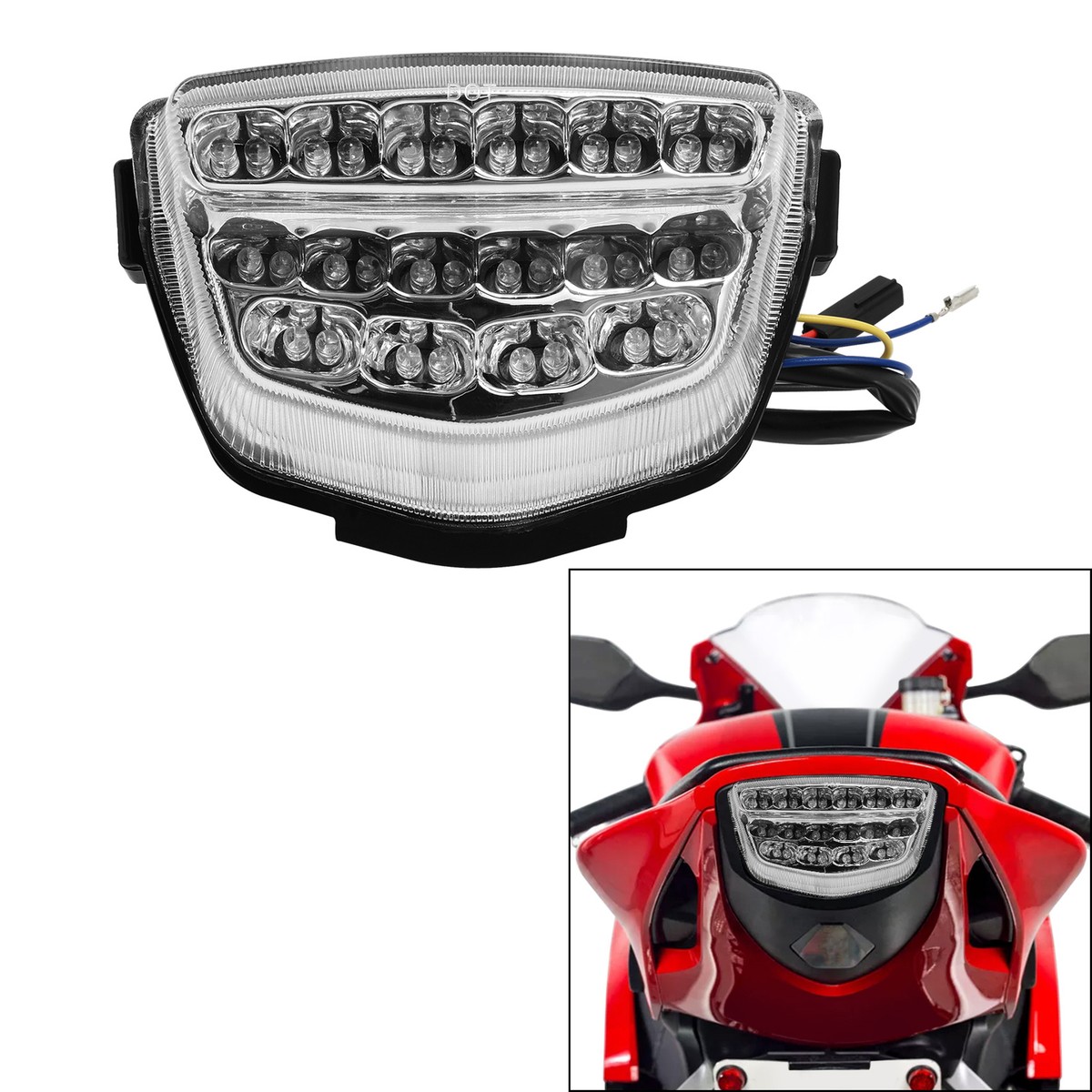 Integrated LED Clear Taillight Turn Signals Fit For Honda