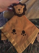 SMALL WONDERS LION PAW SECURITY BLANKET ANIMAL PLUSH Lovey Clutch Baby Tiger HTF