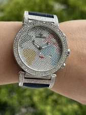 Technolink Diamonds Watch By Iceberg 1.34ct Quartz Date Mens 46mm