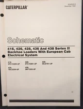 Caterpillar Fold-Out Electrical Schematic, 416, 426, 428, 436, 438 Backhoes 1992
