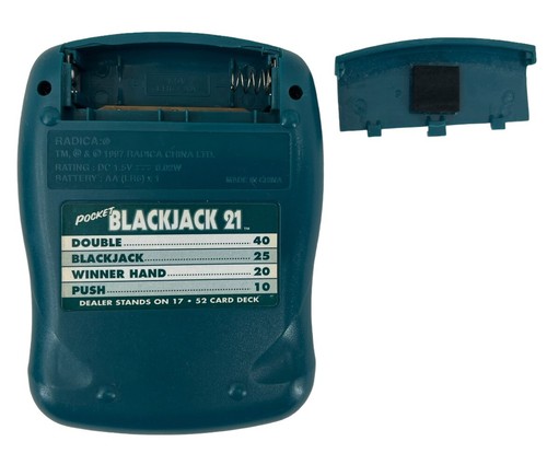 Radica 1997 Solitaire Lite Handheld Card Game& Pocket Blackjack 21 *Working* - Picture 5 of 8