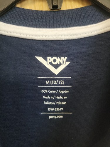 Pony Boys T-Shirt sz M (10/12) Blue with Red & White Graphics - Picture 5 of 5