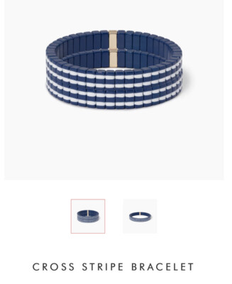 ROXANNE ASSOULIN CROSS STRIPE BRACELET Set Of Two