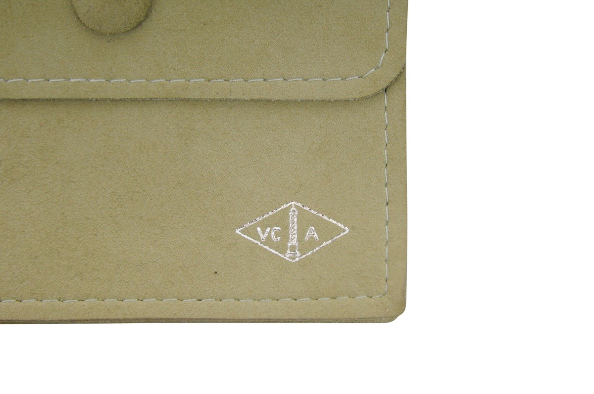 Van Cleef & Arpels Jewlery Dust Bag Olive Green Suede Soft Storage