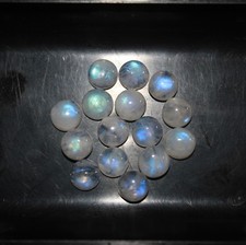 Natural Rainbow Moonstone 8mm Flat Back Round Cabochon Loose Gemstone s 