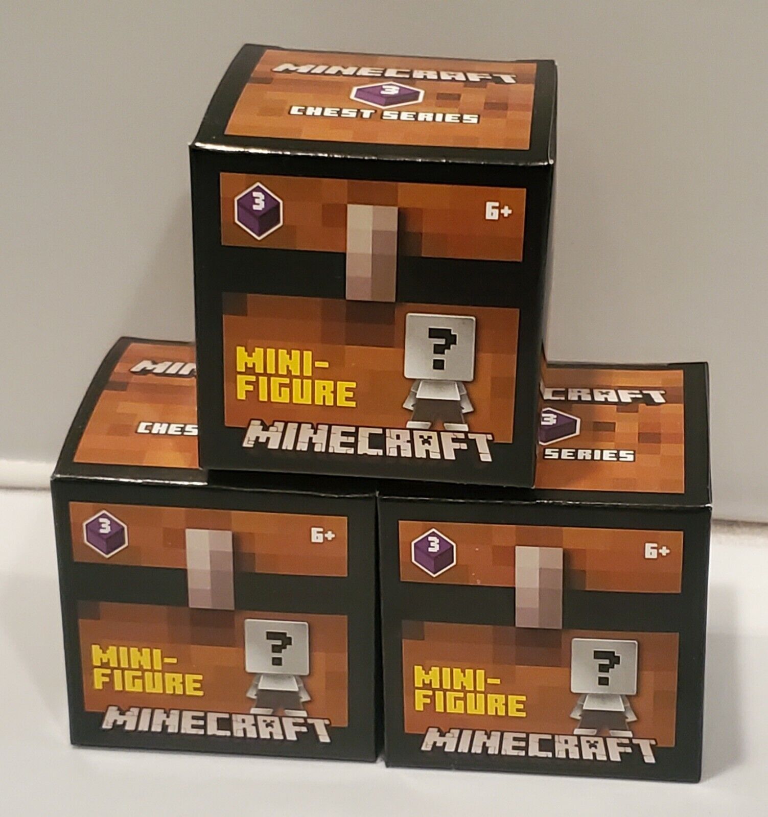 Lot of (3) MINECRAFT CHEST SERIES 3 COLLECTIBLE 1 MINI-FIGURE BLIND BOX  NEW