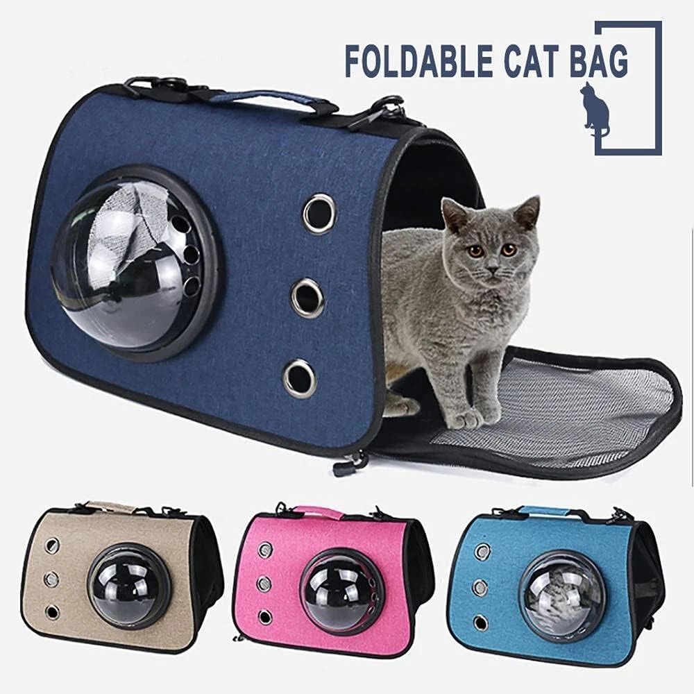 Pet Daily Kit Foldable Shoulder Carrier Bag for Small Cats Dogs Ventilated