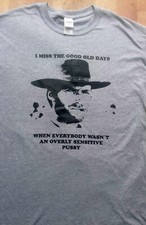 Camiseta demasiado sensible Pussy, punk, gótica, Clint Eastwood, Motorhead, Slayer, metal