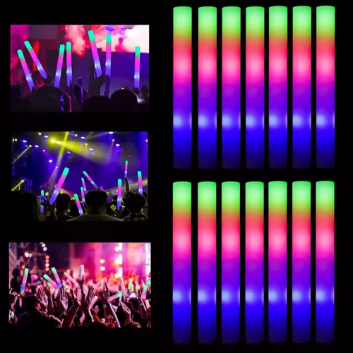 100-500 PCS Light Up Foam Sticks LED Wands Batons Party Dj Flashing Glow Sticks - Picture 5 of 33