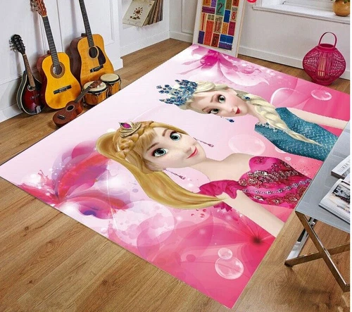2025 Kinderteppich Fußmatten 3D Anna Elsa Prinzessin Teppich Mädchen Teppich - - Bild 17 von 28