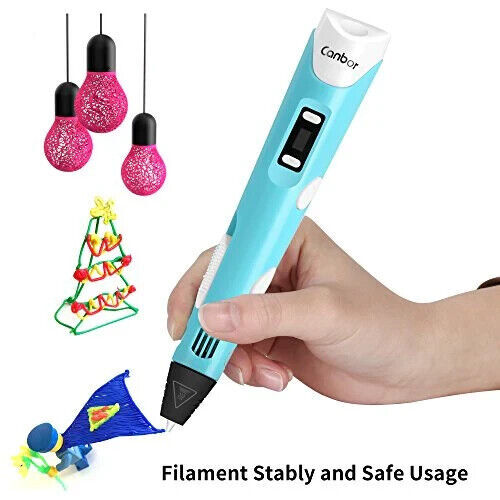 3D Druck Stift Zeichenstift Set + LCD Bildschirm + ABS PLA Filamente + USB Geburtstag Geschenk - Bild 8 von 16
