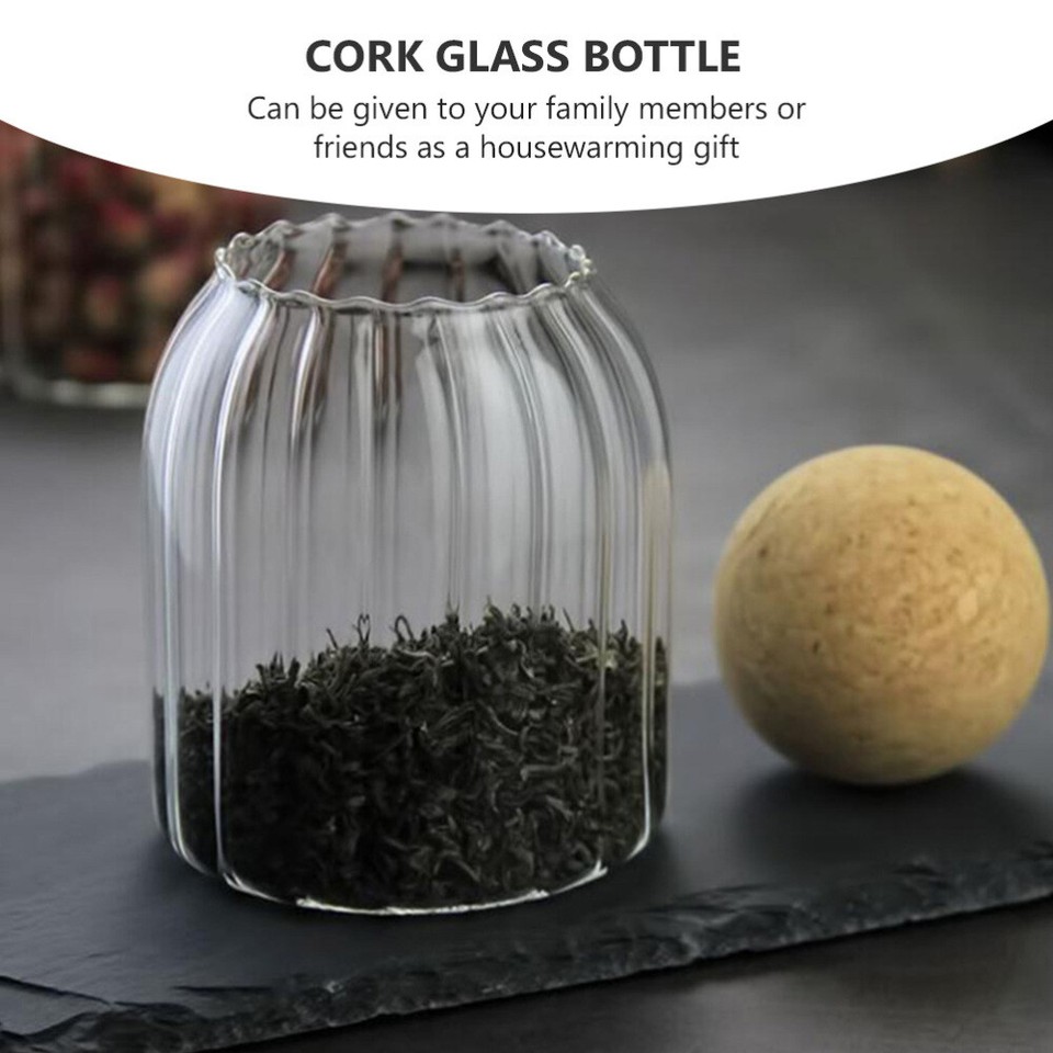 Cork Glass Can Food Storage Jar Tea Clear Bottle Covers for eBay