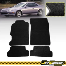 Fits 97-01 Honda Prelude Coupe Car Nylon Floor Mats Front Rear Black Carpet 4PC
