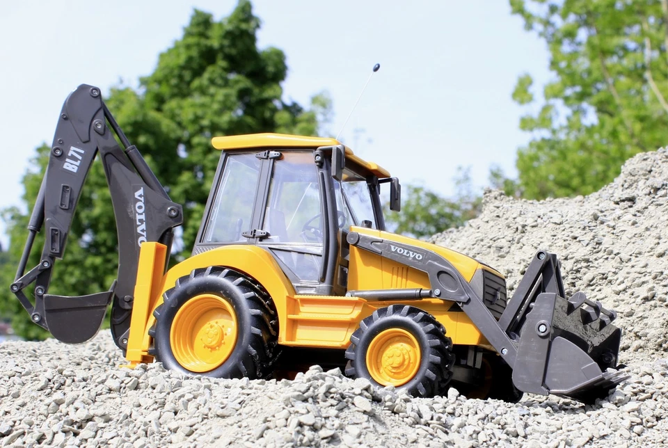 RC TRAKTOR BAGGER Schaufeltraktor VOLVO Länge 45cm "Ferngesteuert 27MHz" 87913 - Bild 4 von 4