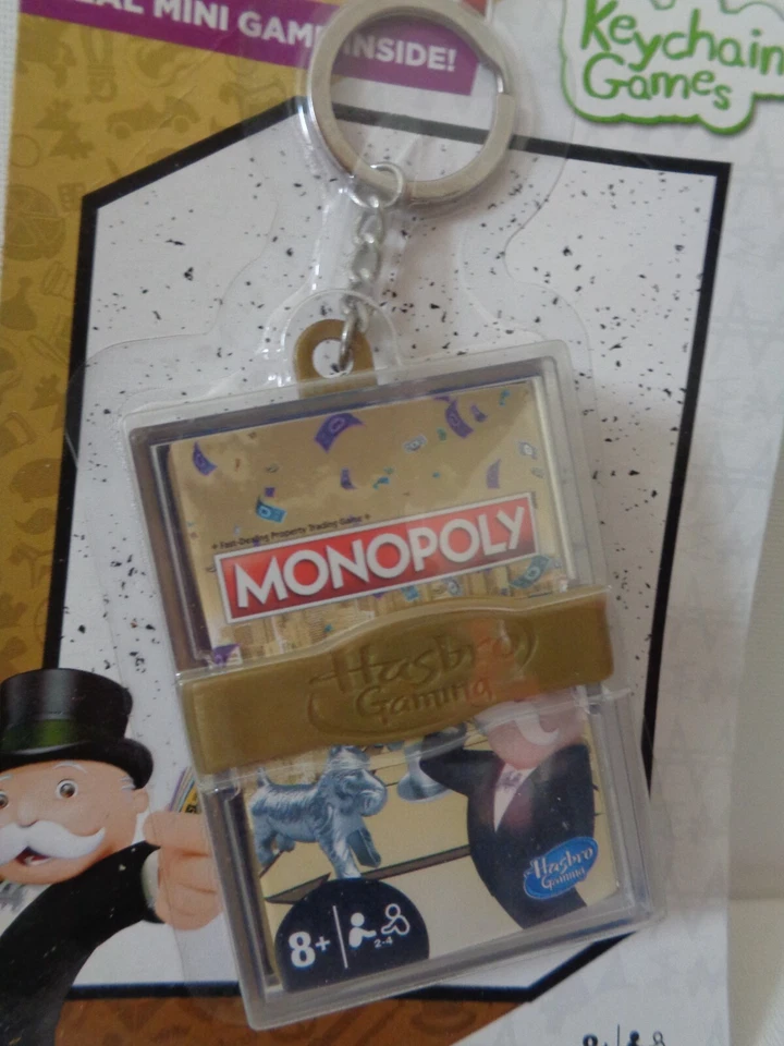 Hasbro Mini Monopoly Travel Game key chain game - Image 2 of 3