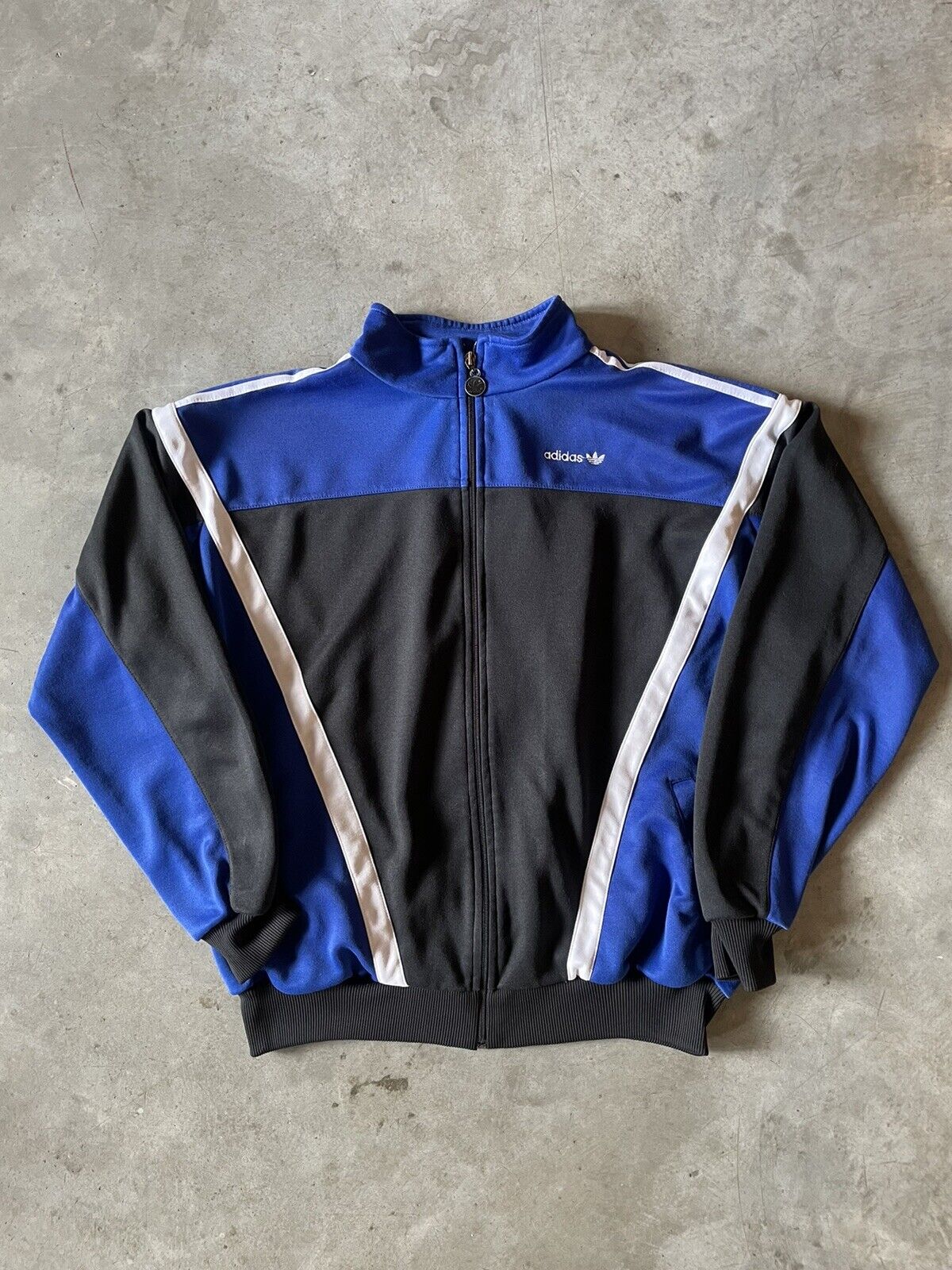 Vintage Adidas Soccer Track Jacket Mens Medium Blue 90s 2000s Y2K