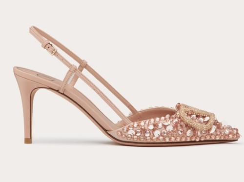 VALENTINO VLogo Signature Slingback Pump 3D Embroidery 80mm -BNWT- RRP$ 3,050AUD - Picture 8 of 10