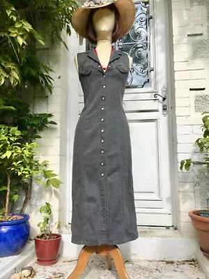 JOLIE ROBE LONGUE STYLE JEAN, T. 36 - Photo 1/4