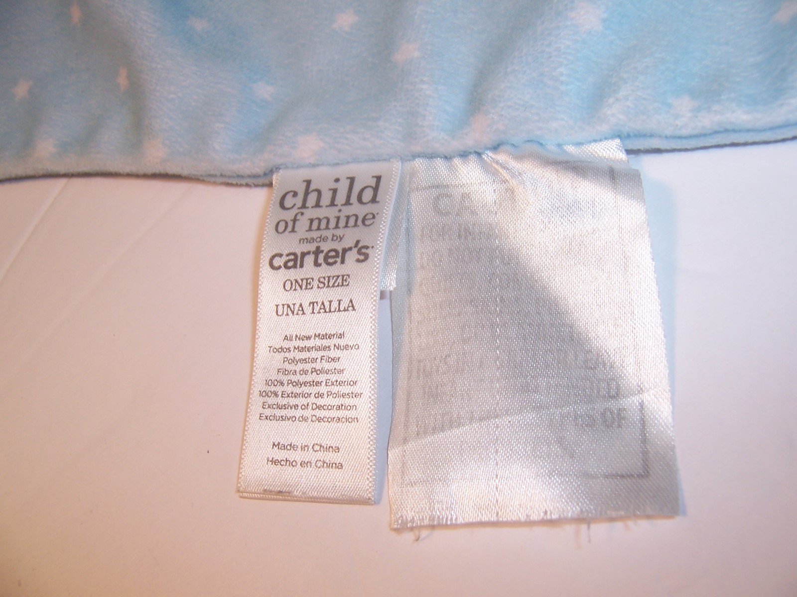 SECURITY BLANKET CARTER'S CHILD OF MINE Blue Elephant Lovey Polka