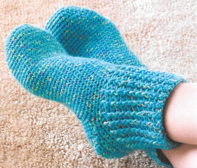 Home bedruckte Häkelanleitung - bequeme Socken Small Medium Large - 0415