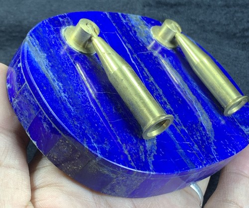 Hand Made Lapis Lazuli With Marble Pen Holder. - Picture 8 of 12