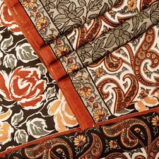 Sanskriti Vintage Saree Multicolor Soft Moss Crepe Kalamkari Print Sari 5.5 Yard