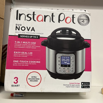 #ad Instant Pot Duo 7 in 1 3 Quart Multi Use Pressure Cooker Stainless Black NEW $60.00