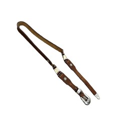 Vintage Leather Beaded Southwest Native Belt 38" to 40"