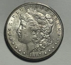 1887 S MORGAN DOLLAR AU DETAILS