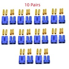 10 Sets EC5 Device Connector Plug for RC Car Plane Helicopter Battery Lipo Blue