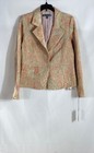True Meaning Women's Orange Gold Paisley Metallic Jacquard Blazer NWT Sz 8 — photo 1