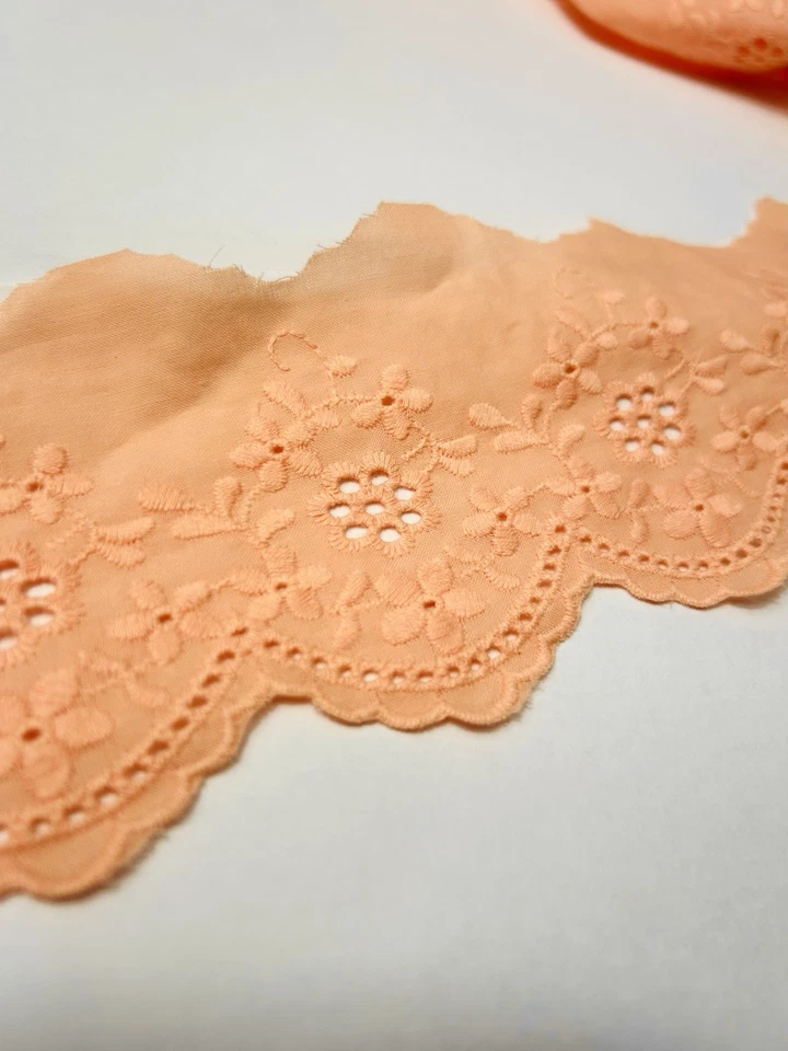 14 yardas ojales naranjas algodón encaje/borde/artesanía/decoración/vestidos Foto 4 de 4