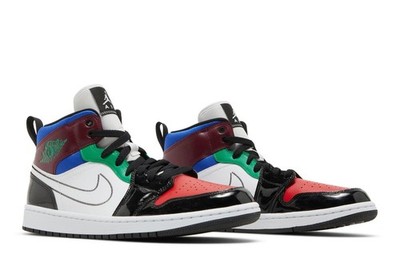 DB5454-001 Nike Air Jordan 1 Mid SE Schwarz Weiss Multi-Color W Damen Turnschuhe