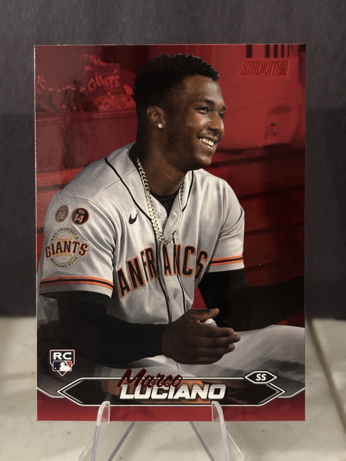 2024 Topps Stadium Club - Marco Luciano #224 Red Foil (RC)