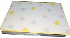 100 PCS Pink, Silver Blue, Yellow Polka Dots Invitation & Envelopes 5.25x8'"   