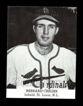 1947 Tip Top Bread Reprint Bernard Creger Cardinals 8 - NM/MT