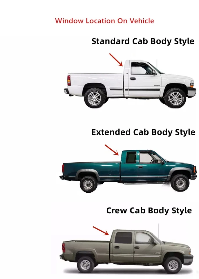 Fits Chevrolet Pickup 88-99 1500 88-00 2500 3500 Rear Back Slider Window Glass Foto 3 de 4