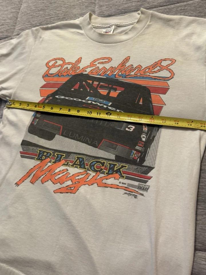 Vintage Dale Earnhardt **Black Magic”1990 Shirt Large * Sports Image T Shirt - Image 3 of 4