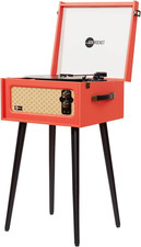 3-Speed Bluetooth Record Player Retro Turntable with Built-In Speakers Rocket Mo