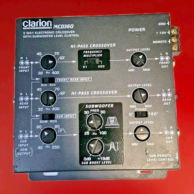 Clarion MCD360 2/3-Way 6-Channel Electronic Crossover w/ 5-Volt RCA Outputs